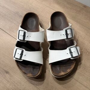 BIRKENSTOCK ARIZONA Women Two Buckles Slides Sandals Size 10 41 265 Worn